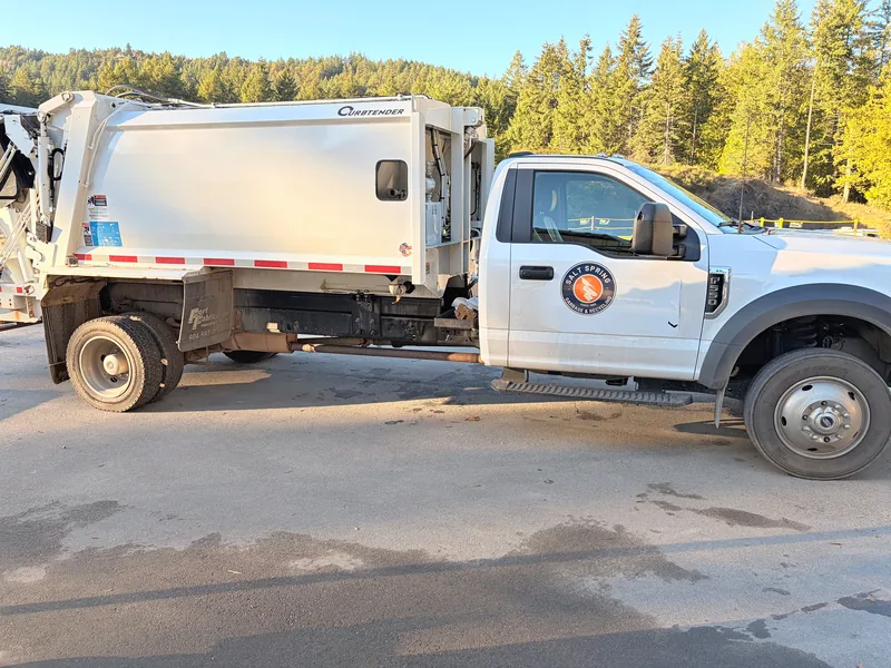 Salt Spring Garbage Ford Curbtender garbage truck
